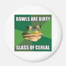 Foul Bachelor Frog Glass of Cereal Refrigerator Magnets