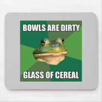Foul Bachelor Frog Glass of Cereal Mouse Pad