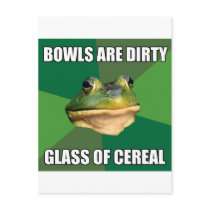 Foul Bachelor Frog Glass of Cereal Post Cards