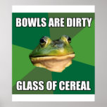 Foul Bachelor Frog Glass of Cereal Print
