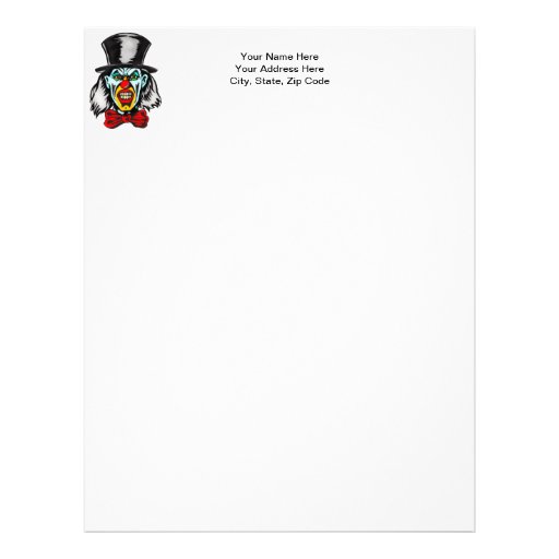 Foul Evil Clown Letterhead Design