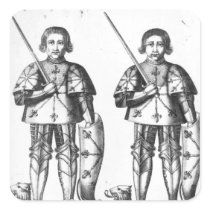 Foulques III Nerra   and Geoffroy II Martel Square Sticker