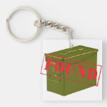 Found Ammo Can Geocaching Keychain Acrylic Key Chain