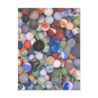Found at the Beach Marbles zazzle_postcard