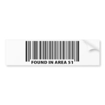 found in area 51 icon bumper sticker