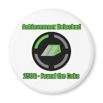 Found the Cake - Achievement Unlocked Fridge Magnet