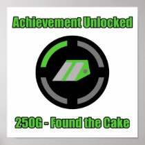 Found the Cake - Achievement Unlocked Posters