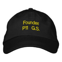 Founder: P11 G.S. embroidered hats by sforester Founder: P11 G.S. embroidered hats