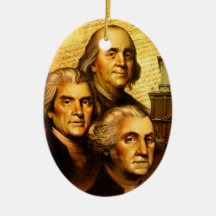 Founding Fathers Christmas Tree Ornament