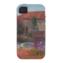 Fountain and Garden at Carmel Mission Case-Mate iPhone 4 Cover