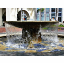 Fountain At The Trolley Station In Downtown San Di photo sculptures