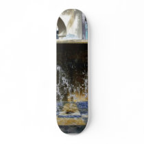 Fountain At The Trolley Station In Downtown San Di skateboards