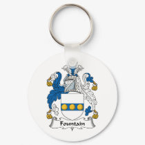 Fountain Family Crest keychains by coatsofarms Fountain Family Crest keychains