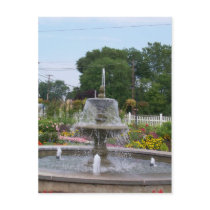 Fountain & Flowers in A Beautiful Railfan Garden postcards by stanrail Fountain & Flowers in A Beautiful Railfan Garden postcards