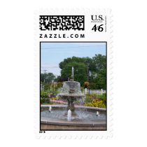 Fountain & Flowers in Beautiful Railfan Garden stamps