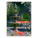 fountain in the flowers cards