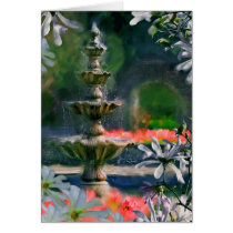 fountain in the flowers cards by nightsky fountain in the flowers cards