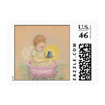 Fountain of Life Angel Baby postage by rbyrtus Fountain of Life Angel Baby postage