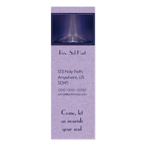 Fountain of Spirit Skinny Card Business Card Template (front side)