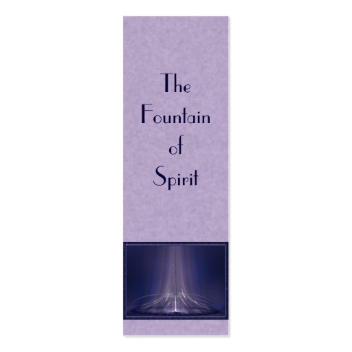 Fountain of Spirit Skinny Card Business Card Template (back side)