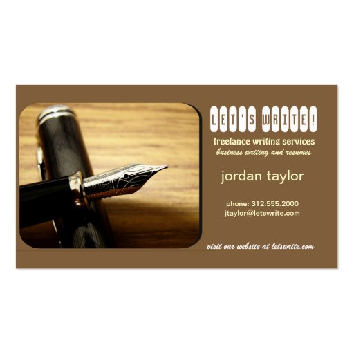 fountain pen business card | Zazzle
