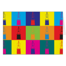 Fountain Pens Pop Art Card