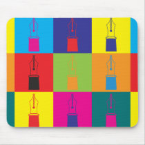 Fountain Pens Pop Art Mouse Pad