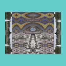 Fountain Staircase Mushroom Postcard postcards
