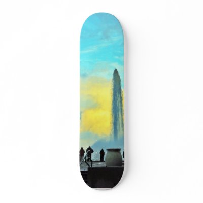 Fountains At Dusk Skateboard Decks by lifesphere