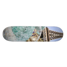 Fountains Eiffel Towers Custom Skate Board