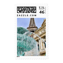 Fountains Eiffel Towers postage