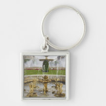 Fountains in front of the Palace of Parliament Keychains