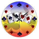 Four Aces and Suit background Wallclock