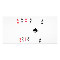 four aces icon customized photo card