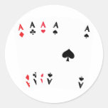 four aces icon round stickers