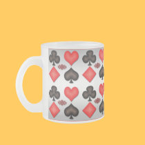 Four Aces Playing Cards Mug Silver Background mugs