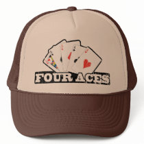 Four Aces Trucker Hat by ruderetro Four Aces Trucker Hat