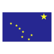 FOUR Alaska State Flag Rectangle Stickers