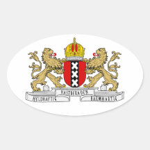 FOUR Amsterdam Coat of Arms Oval Sticker