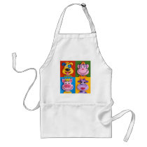 Four Animal Faces Apron