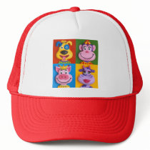Four Animal Faces hats by AmyVangsgard Four Animal Faces hats