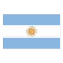 FOUR Argentina National Flag Rectangular Stickers