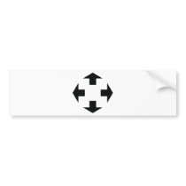 four black arrows icon bumper stickers
