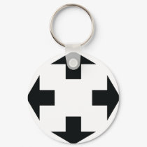 four black arrows icon keychains