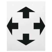 four black arrows icon letterhead