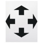 four black arrows icon customized letterhead