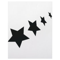 four black stars icon letterhead