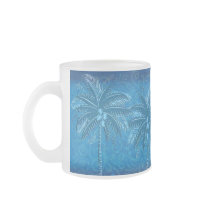 Four Blue Palm Mug