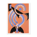 Four Blue Snakes Postcards
