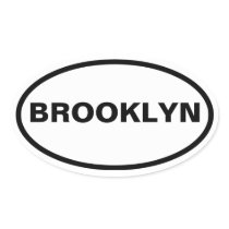 FOUR Brooklyn Oval Stickers